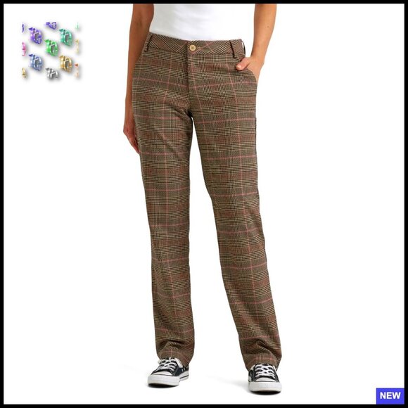 Pants - Relaxed Fit Straight Leg Pant Wrinkle Free Polyester Blend Casual Chic